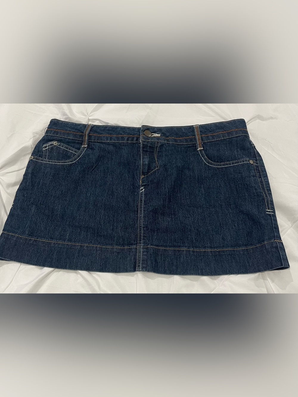 So Wear It Declare It Dark Indigo Slim Denim Mini Skirt